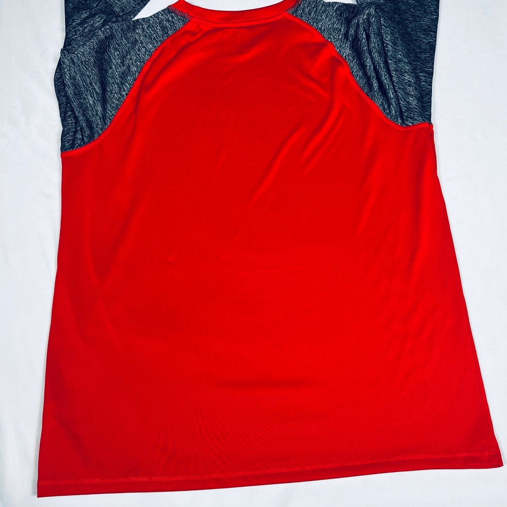 Fanatics Chicago Blackhawks Hockey Shirt Mens XL Red Grey Raglan Long Sleeve NHL - Picture 7 of 8